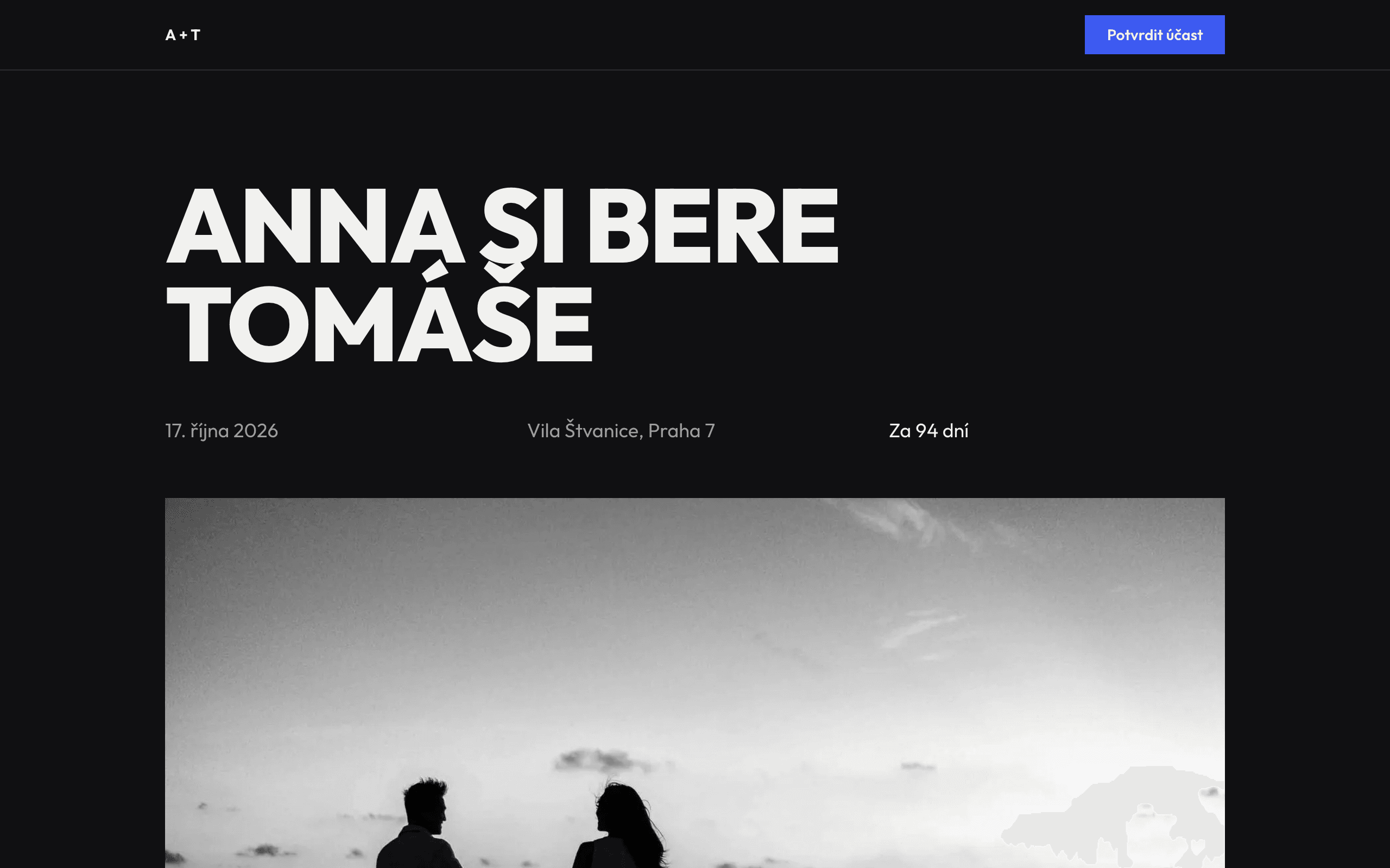 Svatební web Anna & Tomáš