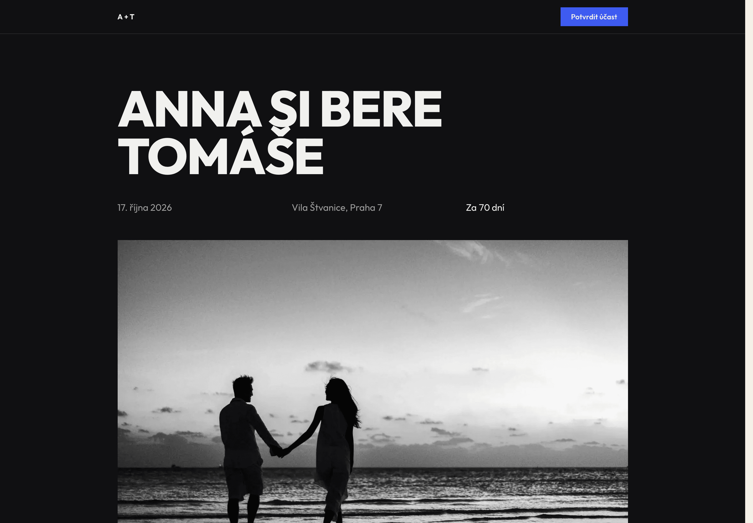 Svatební web Anna & Tomáš